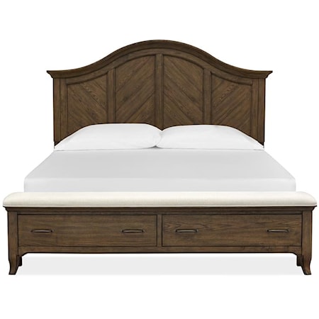 Queen Panel Storage Bed