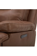 Liberty Furniture Cameron Casual Leather Swivel Glider Power Recliner with Pillow Arms