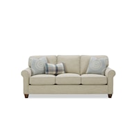 Transitional Queen Sleeper Sofa with Innerspring Mattress