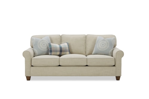 Transitional Queen Sleeper Sofa with Innerspring Mattress