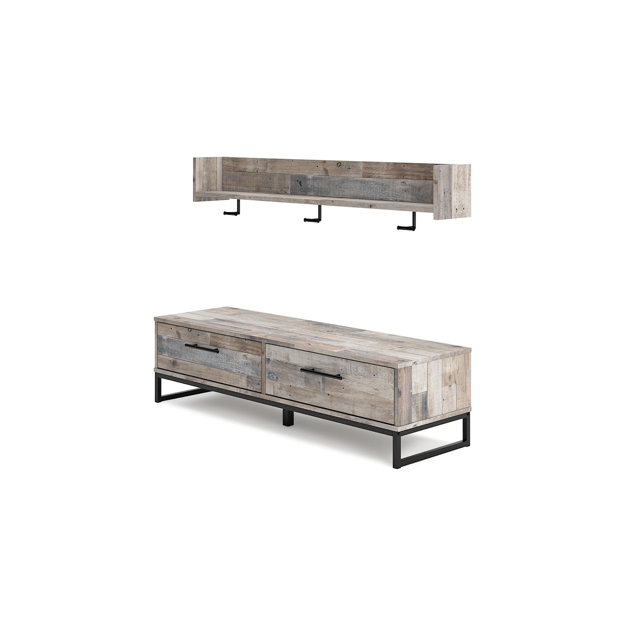 Signature Design by Ashley Neilsville Bench with Coat Rack