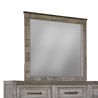 Rustic Light Brown Beveled Mirror