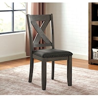 Transitional 2-Pack Dining Side Chairs with Nailhead Trim 