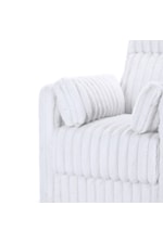 New Classic Embrace Transitional Swivel Accent Chair with Accent Pillows