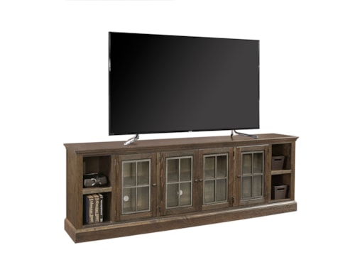 Transitional 96" TV Console with Wire Management System
