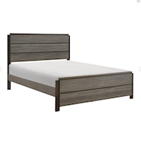 Contemporary Full Panel Bed with Low-Profile Footboard