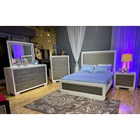 Glam King Panel Bed 