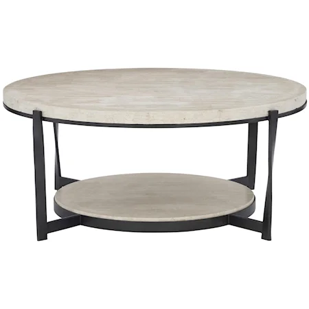 Contemporary Cocktail Table with Stone Top