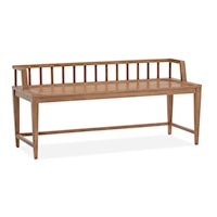 Farmhouse Lindon Arm Bench with Low Back