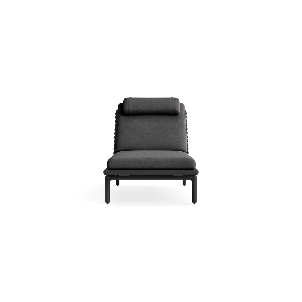 Adj. Lay-Flat Rope Chaise Lounge w/Headrest