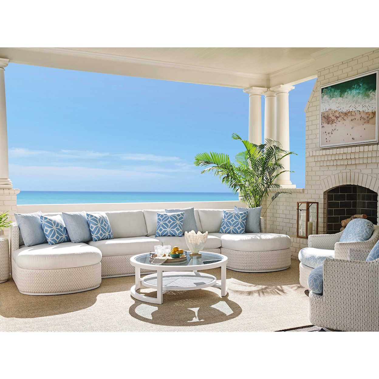 Tommy Bahama Outdoor Living Ocean Breeze Promenade Outdoor 4-Piece Sectional Sofa