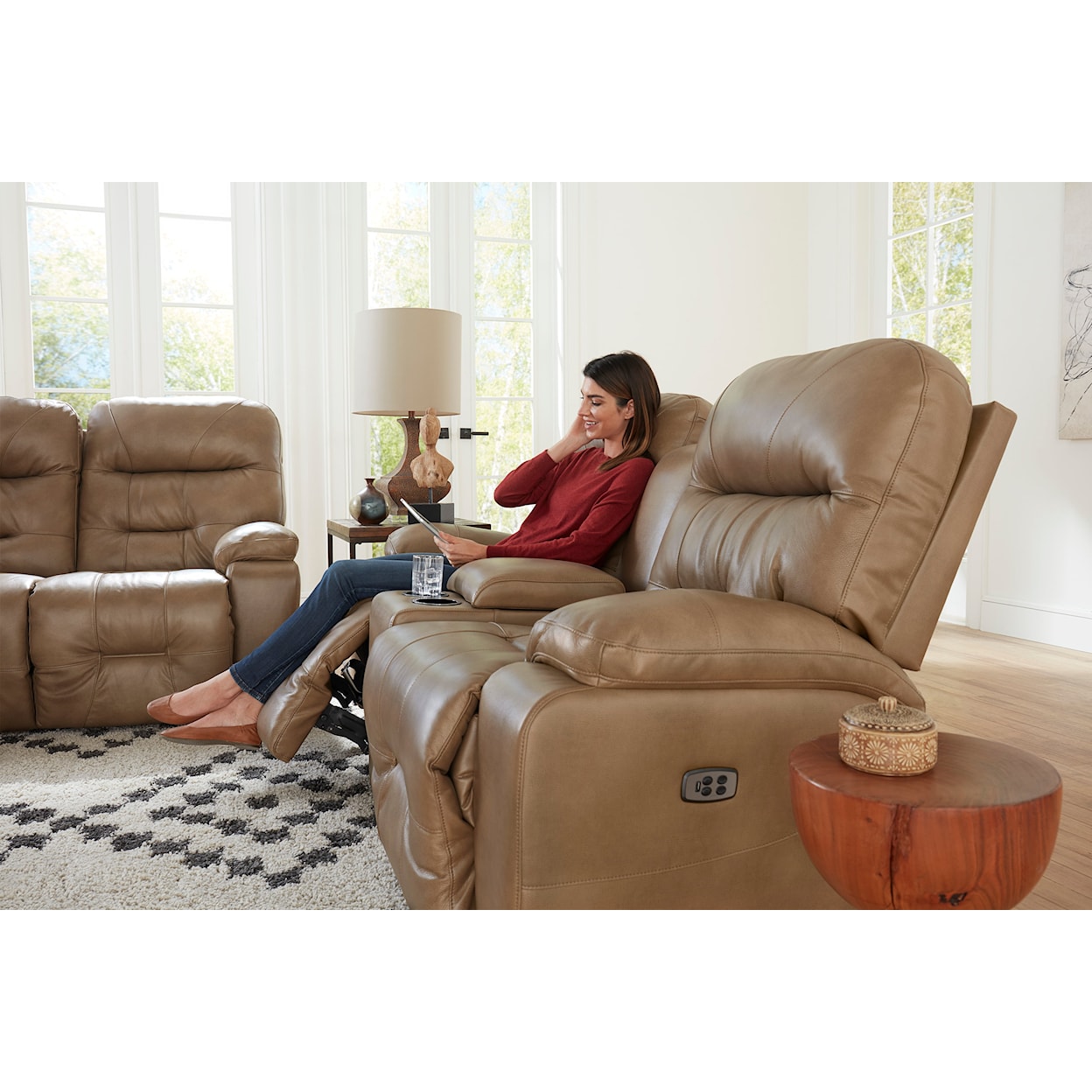 Best Home Furnishings Ryson Power Space Saver Console Recliner