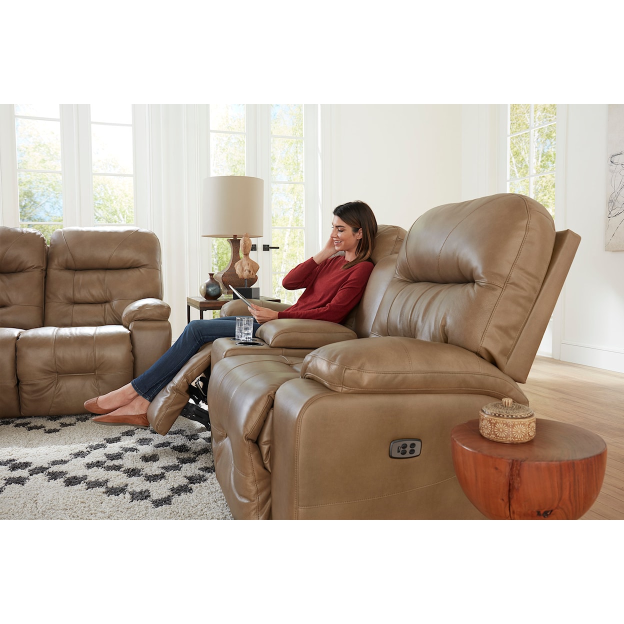 Bravo Furniture Ryson Power Space Saver Console Loveseat