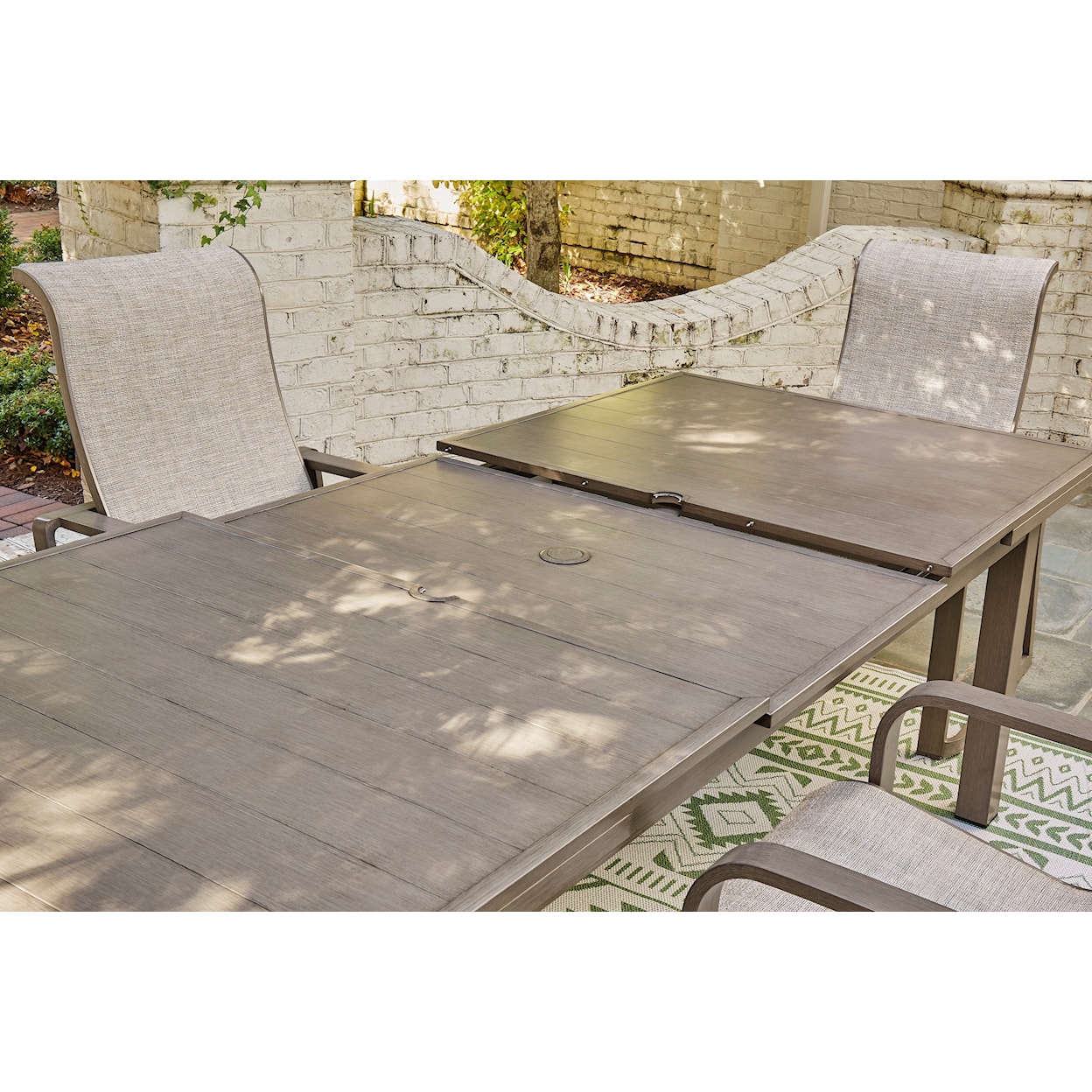 Signature Design by Ashley Beach Front 6-Piece Outdoor Dining Set with Bench