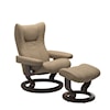 Stressless by Ekornes Wing Small Reclining Chair with Classic Base