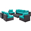 Modway Convene Outdoor 8 Piece Sectional Set