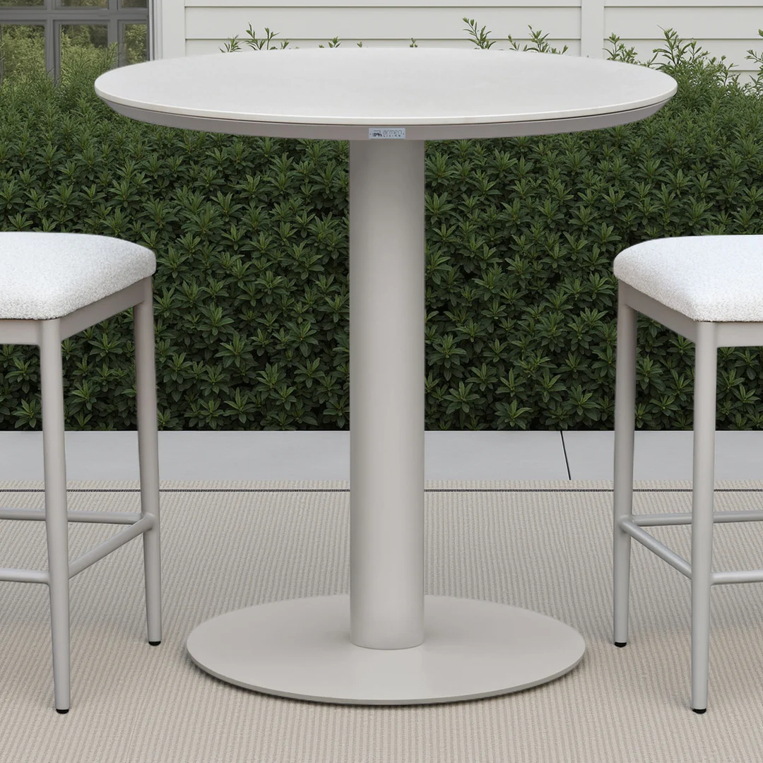 Outdoor 36" Rd. Pedestal Pub Table