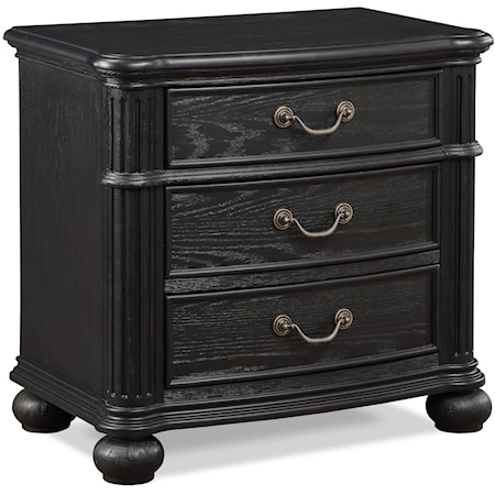 Kingsbury Traditional 3-Drawer Nightstand