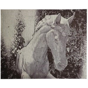Metal Wall Art of Gray Abstract Horse