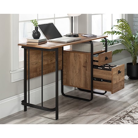 Station House Desk Etched Oak