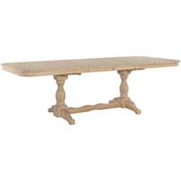 Traditional Double Butterfly Leaf Table Top w/ Double Pedestal Base