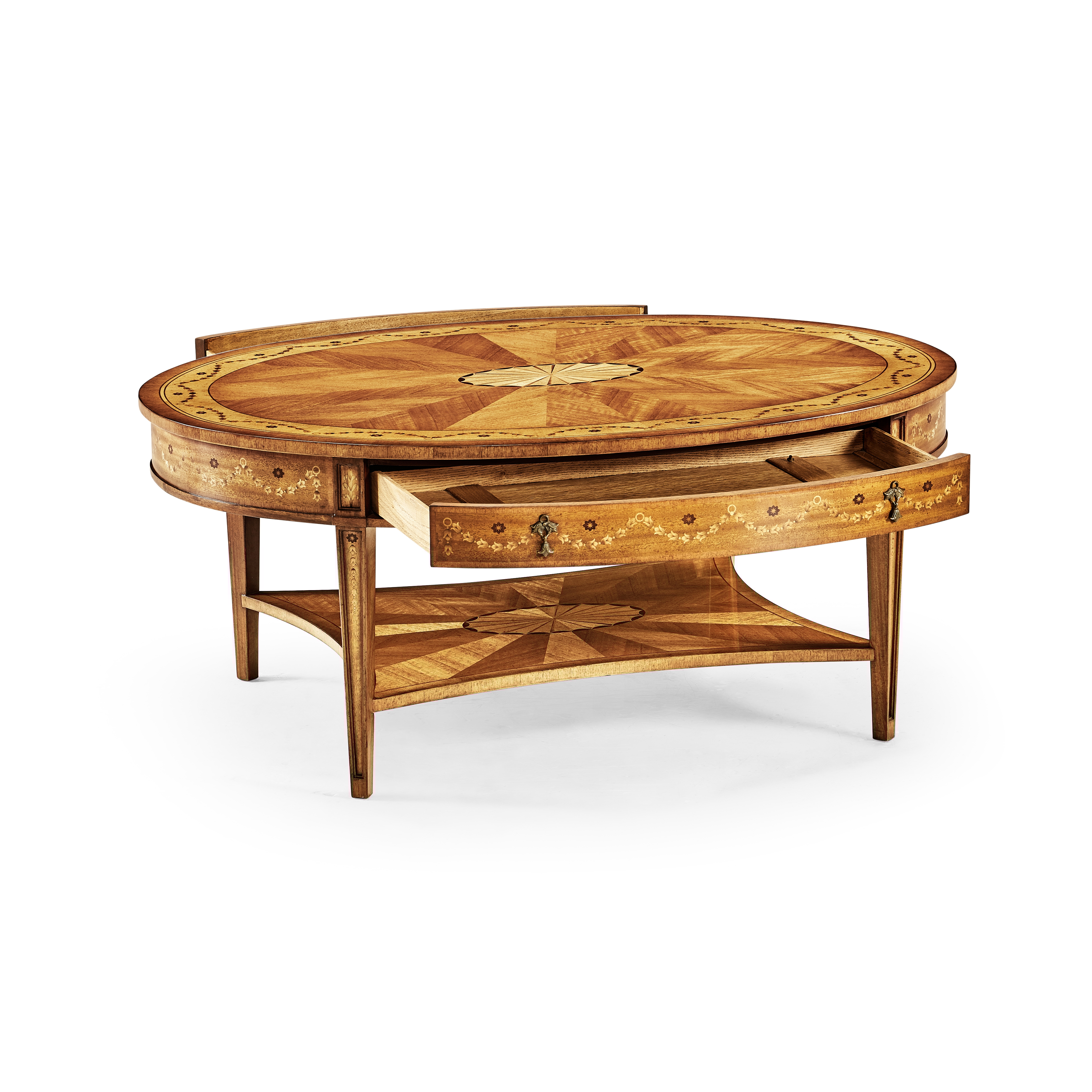 Sheraton Satinwood Oval Coffee Table