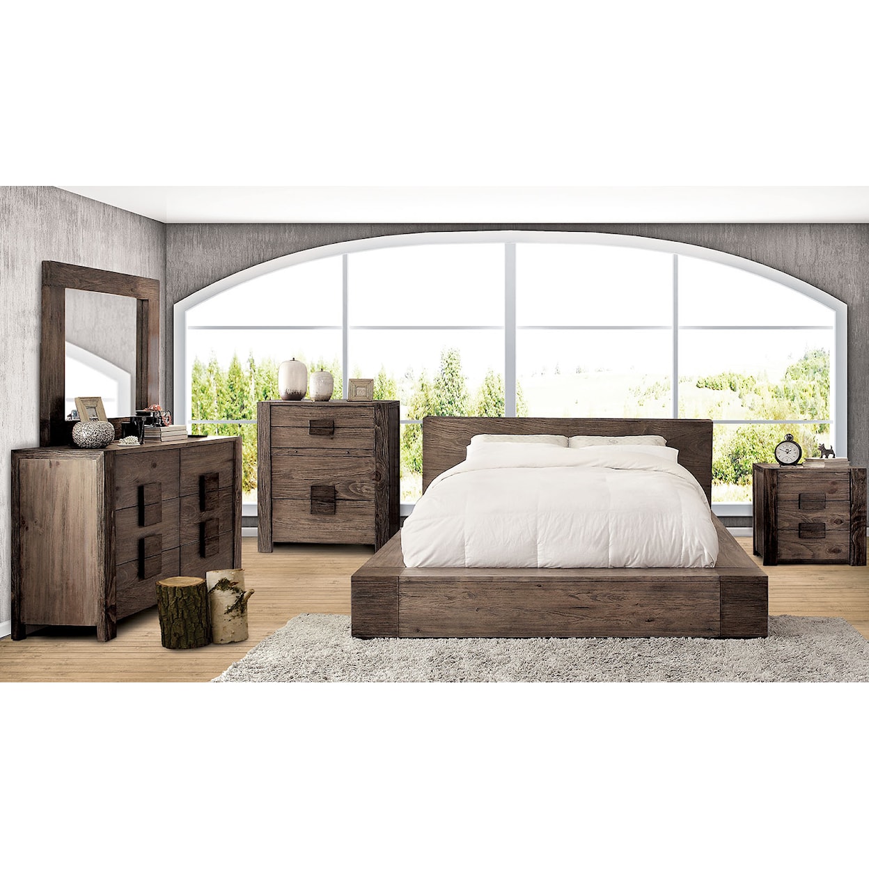 Furniture of America Janeiro 5-Piece Queen Bedroom Set