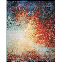 8'6" x 11'6" Red Flare Rectangle Rug