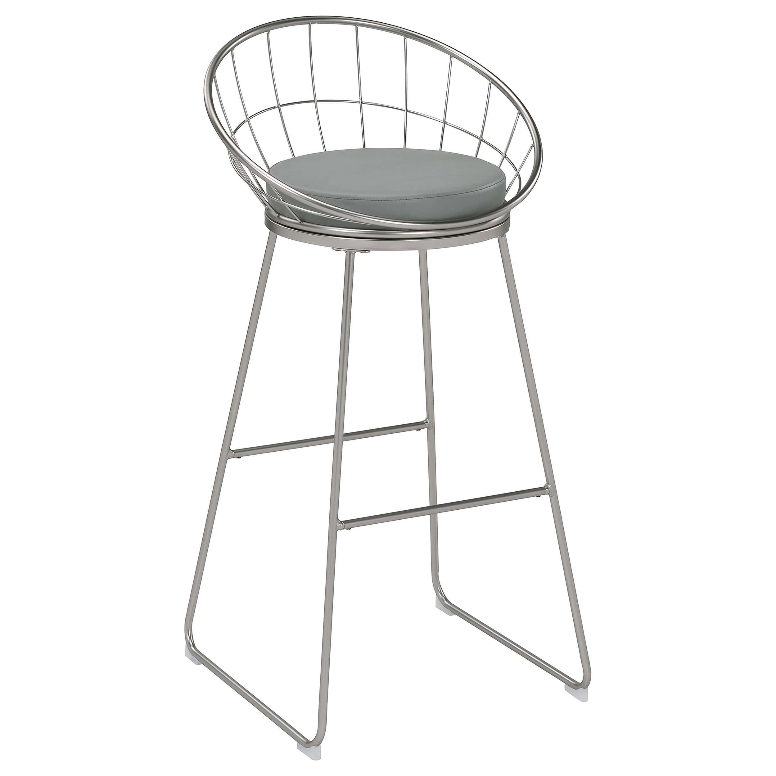 Glenbrook Faux Leather Bar Stool Satin