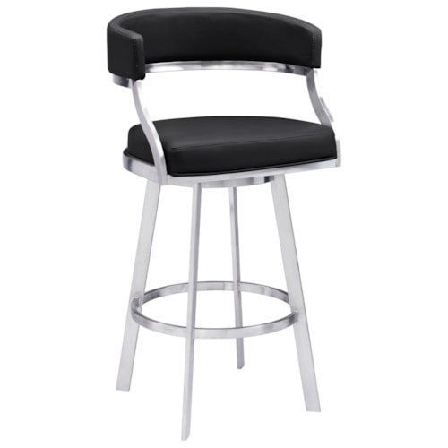 Contemporary 30" Bar Height Swivel Barstool