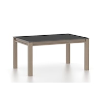 Transitional Customizable Rectangular Glass Top Table