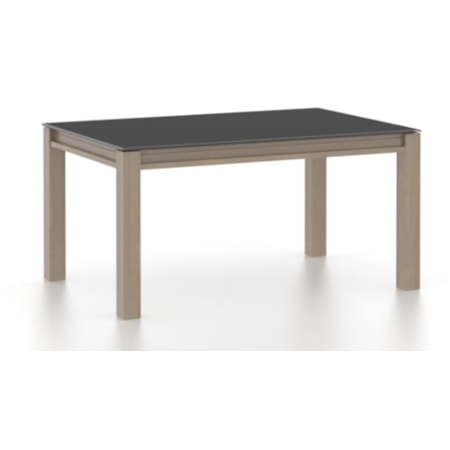 Rectangular glass table