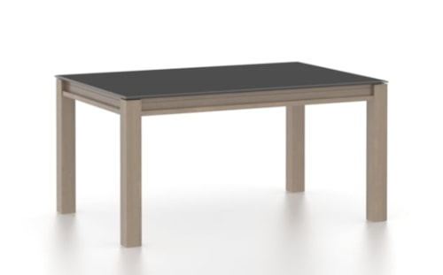 Transitional Customizable Rectangular Glass Top Table