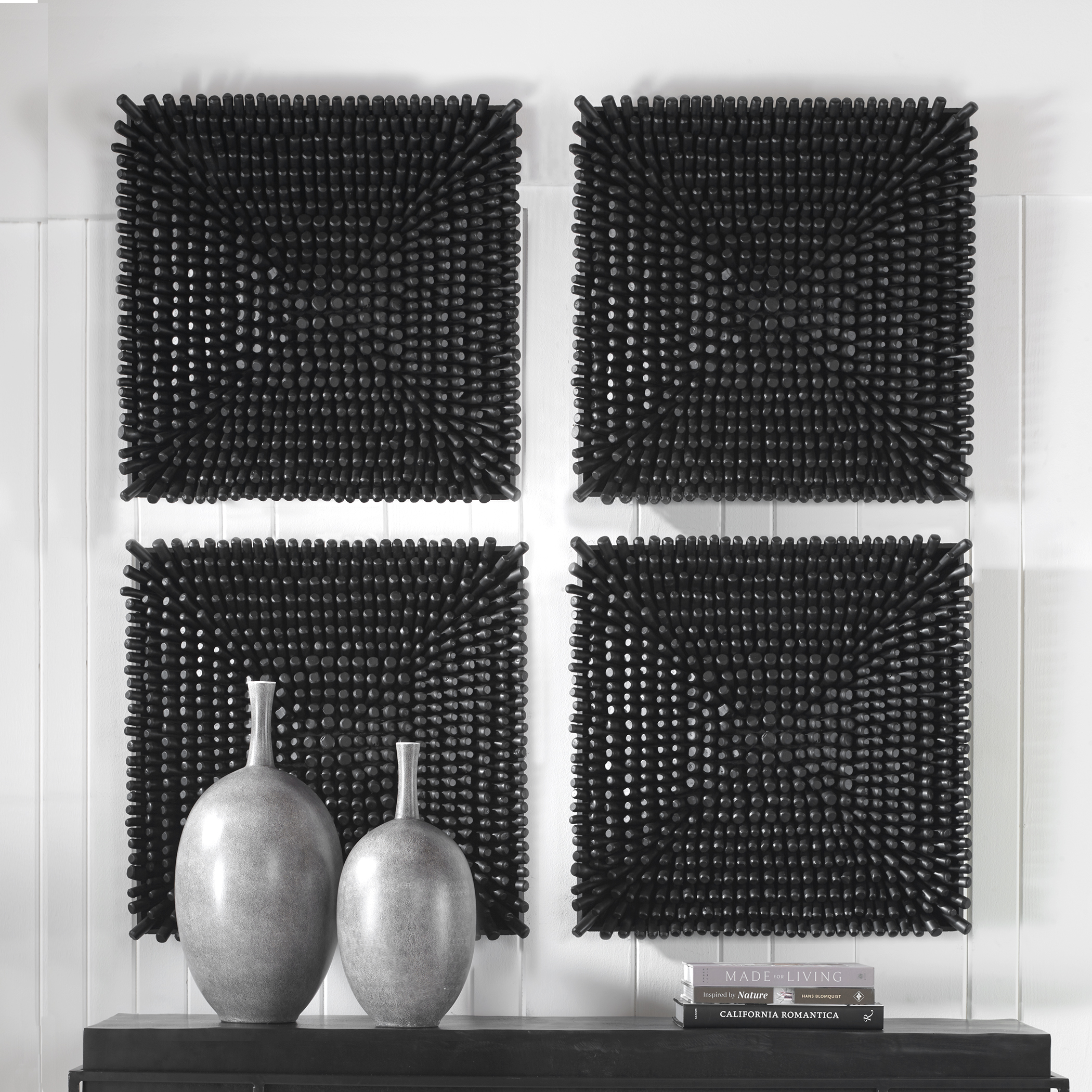 Uttermost Portside Portside Black Wood Wall Panel