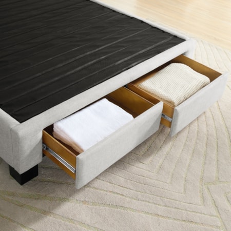 2-Drawer Storage Queen Bed