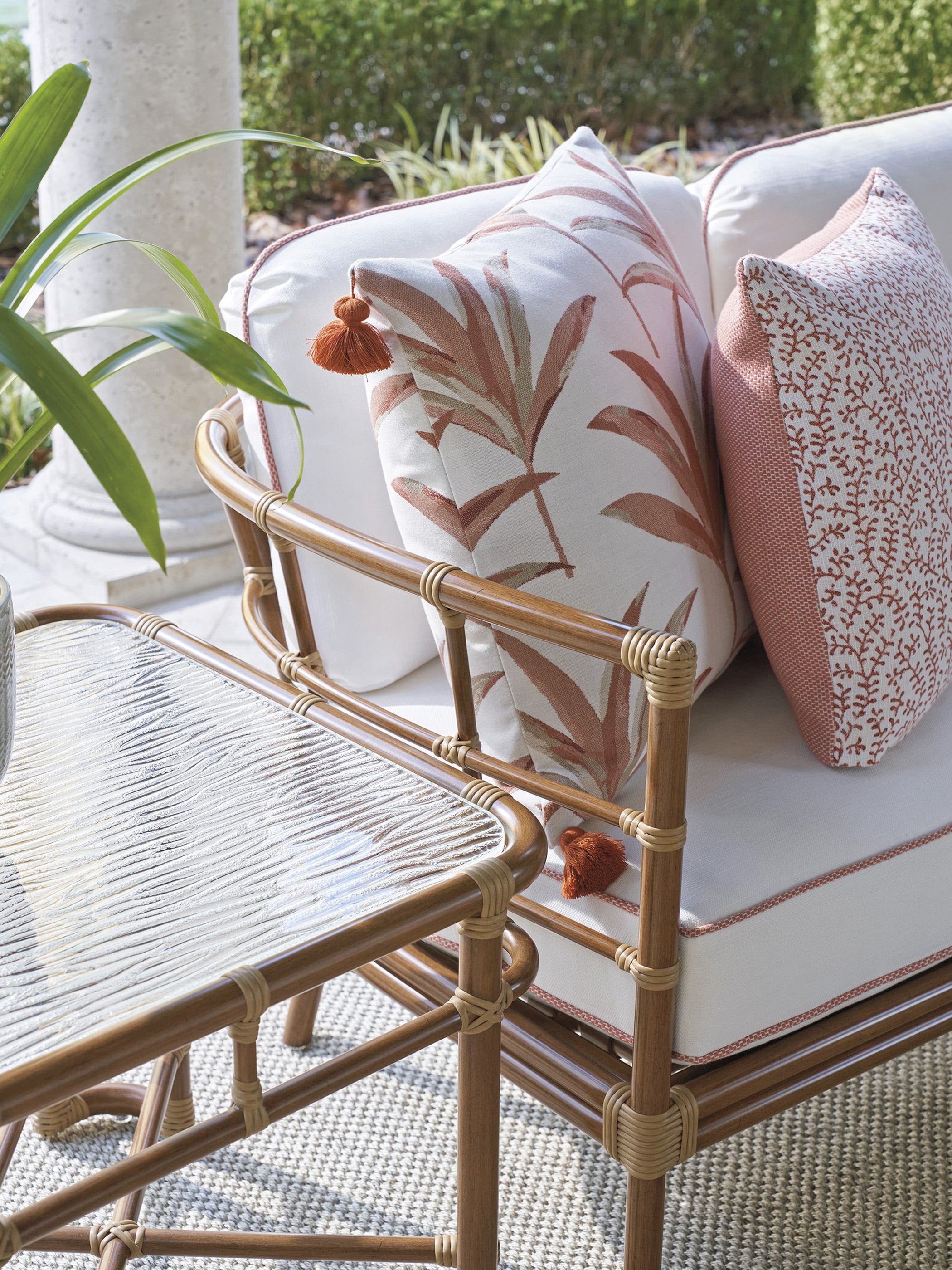 Tommy Bahama Outdoor Living Sandpiper Bay Outdoor Sofa with Curved Arms