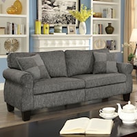 Transitional Rolled Arm Sofa