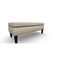 Contemporary Storage Bench with Two Pillows