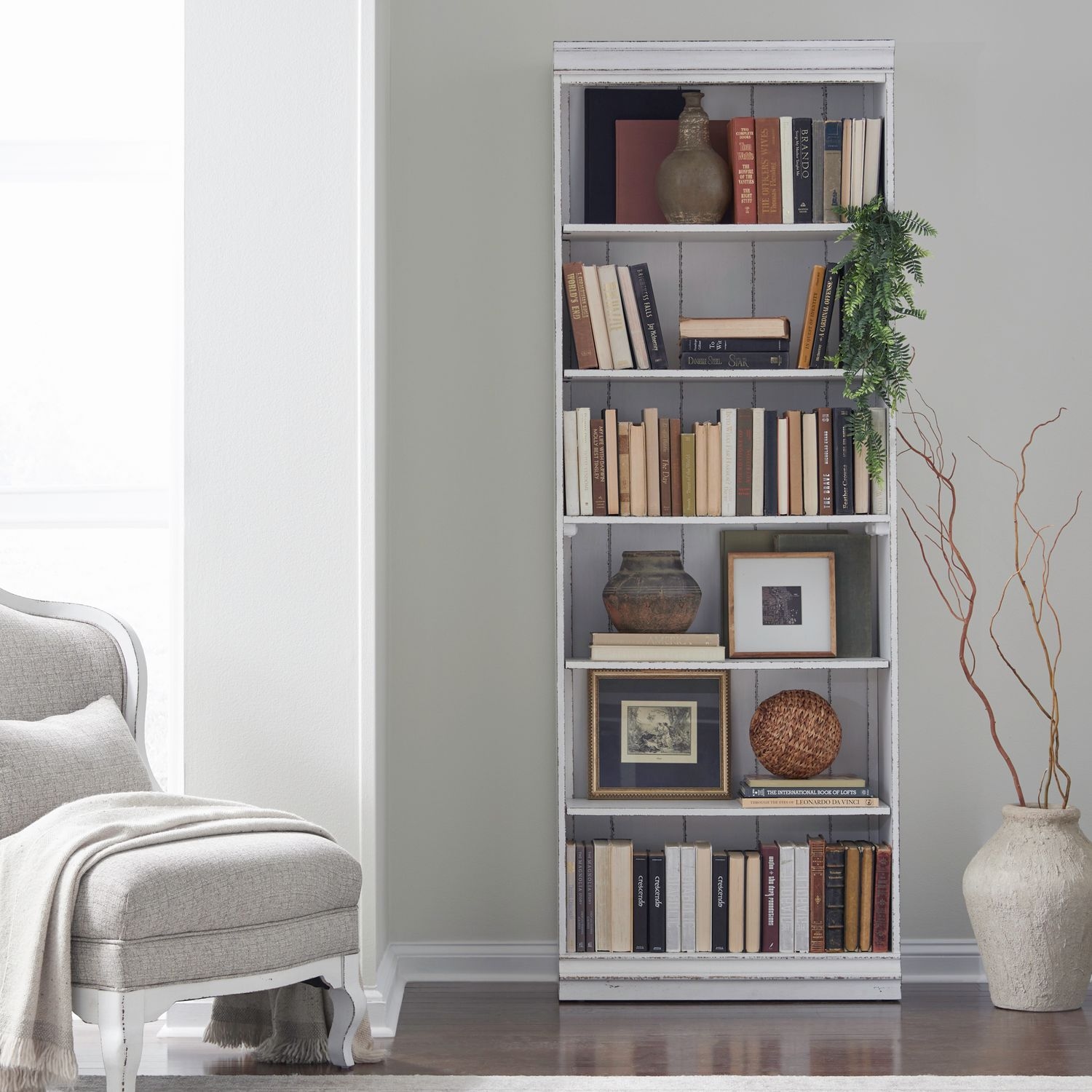 Liberty Furniture Magnolia Manor 6-Shelf 84&quot; Bookcase