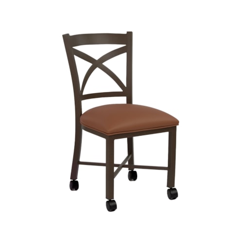 Edmonton Non-Swivel Chair With Welt And Casters