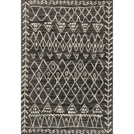 1&apos;6&quot; x 1&apos;6&quot;  Black / Ivory Rug