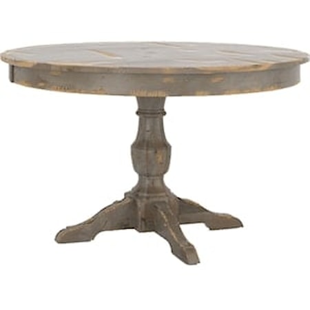 Round wood table