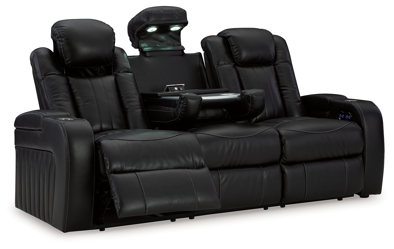 Pwr Rec Sofa With Adj Headrest