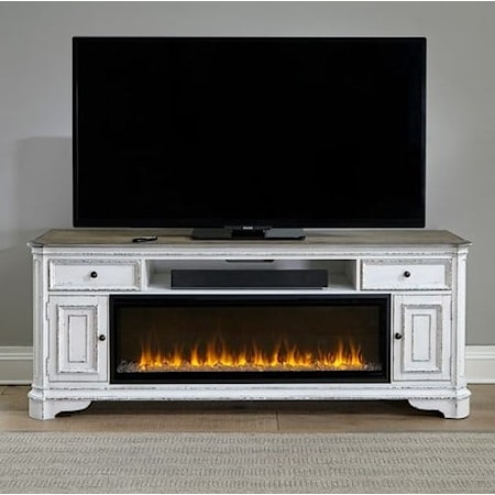 82" Console w/ Built in Firebox