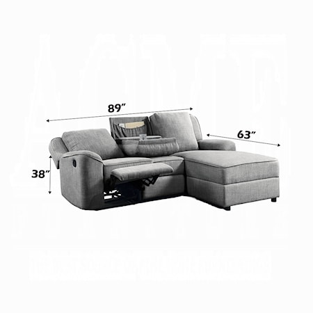 Sectional Sofa W/Dropdown Table