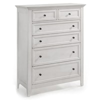 Contemporary 5-Drawer Chest with Cedar Lined Bottom Drawer