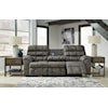 Ashley Furniture Signature Design Derwin Reclining Sofa with Drop Down Table