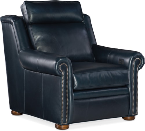 Traditional Stationary Chair with Rolled Arms
