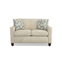 Contemporary Loveseat with Accent Pillows