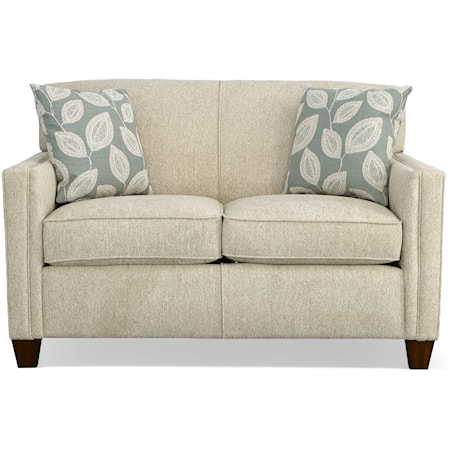 Contemporary Loveseat with Accent Pillows